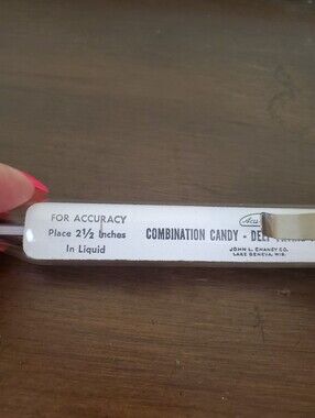 Vintage Acu-rite Combination Candy-Tester Deep Frying Glass Thermometer